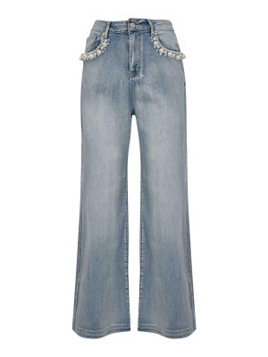 NO SECRETS: ベルボトムジーンズ - フレアジーンズ - ライトグレー