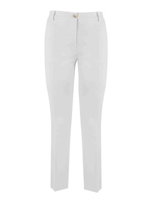 Pinko: pantaloni casual - Pantalone Bello In Lino Stretch Bianco