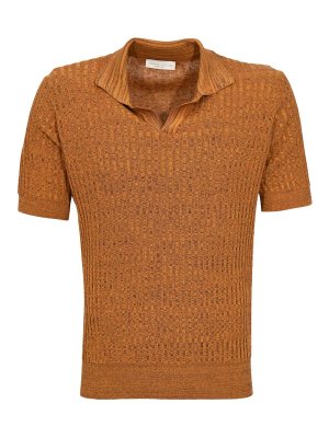 ROBERTO COLLINA: polo - Polo Texturizzata In Cotone