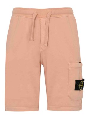 STONE ISLAND: Trousers Shorts - Bermuda In Cotton Plaster Pink