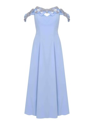 TARIK EDIZ : イブニングドレス - イブニングドレス - ブルー