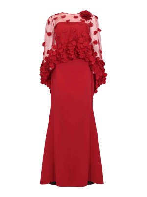 TARIK EDIZ : abiti da sera - Vestito Lungo Lobella 99107 In Crepe E Tulle