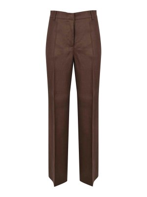 WEEKEND MAX MARA: カジュアルトラウザー - カジュアルパンツ - ダークブラウン