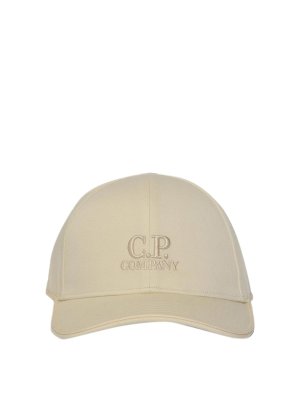 C.P. COMPANY: hats & caps - Cotton Baseball Hat With Frozen Dew Logo