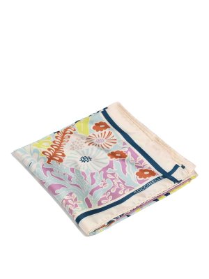COCCINELLE: Stoles & Shawls - Silk scarf with floral print