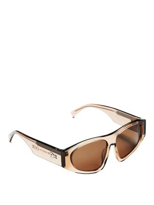 PATRIZIA PEPE: Glasses - Brown Visor Sunglasses