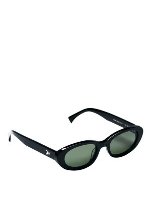PATRIZIA PEPE: Glasses - Black Oval Sunglasses