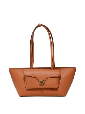 COCCINELLE: cross body bags - Double Beat Medium Crab Leather Bag