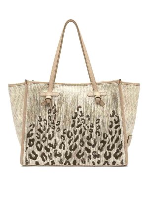 GIANNI CHIARINI: totes bags - Marcella Straw Shopping Bag