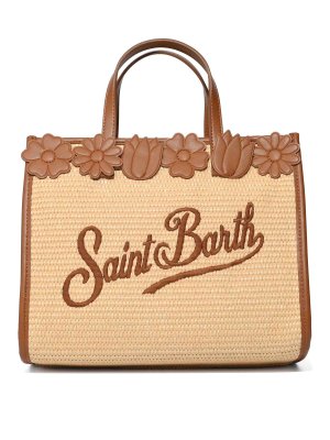 MC2 SAINT BARTH: totes bags - Vivian Mid Straw Beige Straw Effect Bag