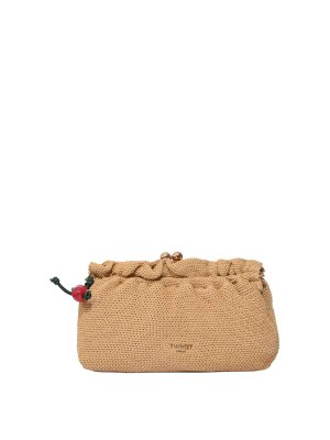 TWINSET: Clutch - Pochette - Jaune Clair