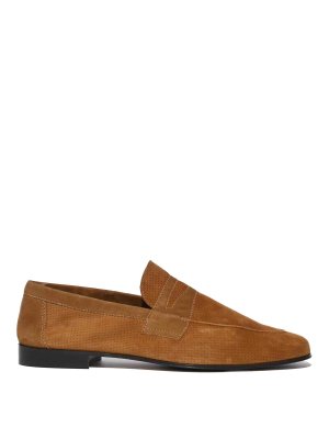 ENRY HOBB'S: Loafers & Slippers - Amalfi Moccasins In Bale Leather