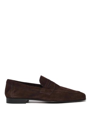 ENRY HOBB'S: Loafers & Slippers - Amalfi Brown Leather Moccasins