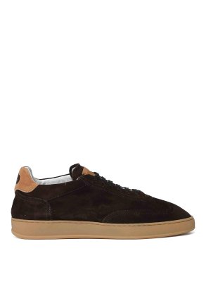 SOLDINI: trainers - Akira Amalfi Sneakers In Brown Taffy Suede