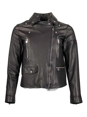 PEUTEREY: Vestes en cuir - Blouson En Cuir - Noir
