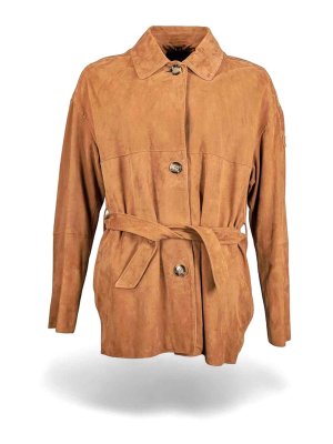 PEUTEREY: Vestes en cuir - Blouson En Cuir - Marron