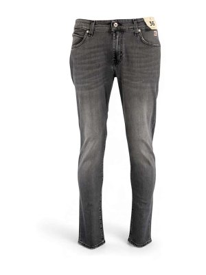 ROY ROGER'S: straight leg jeans - Roy Rogers Black Pants