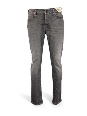 ROY ROGER'S: straight leg jeans - Roy Rogers Black Pants