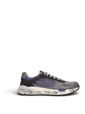PREMIATA: trainers - Blue+Grey Sneakers