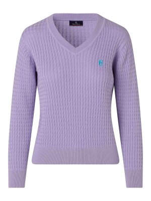 CONTE OF FLORENCE: Col en V - Pull À Col V - Violet
