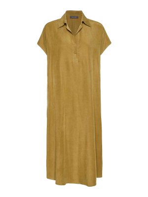 ELENA MIRO`: Knielange Kleider - Knielanges Kleid - Dunkelgelb