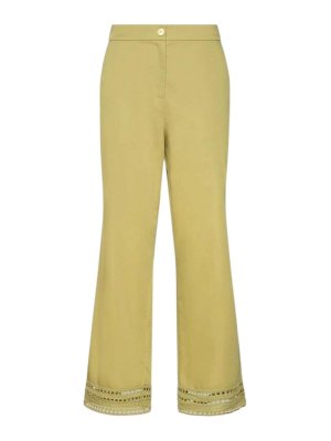 ELENA MIRO`: Pantalons casual - Pantalons Décontractés - Vert