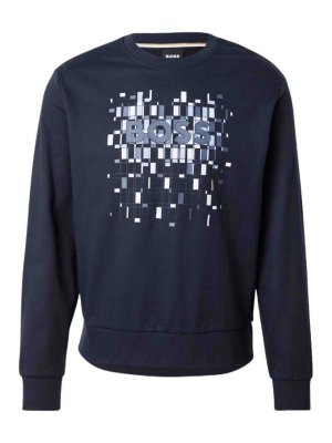 Hugo Boss: Sudaderas y suéteres - Sudadera - Azul Oscuro