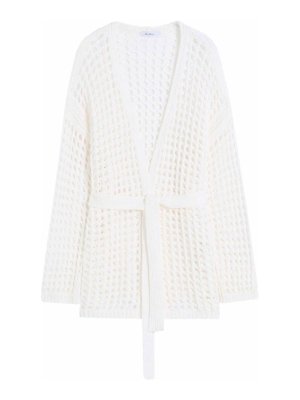 Max Mara: Suéteres con cuello pico - Suéter Cuello Redondo - Crema