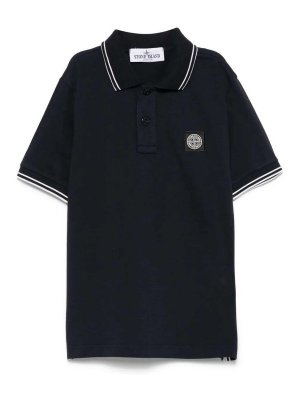 Stone Island Junior: Poloshirts - Poloshirt - Schwarz