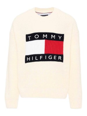 TOMMY HILFIGER: Suéteres con cuello pico - Suéter Cuello Redondo - Blanco