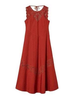 TWINSET: Maxi robe - Maxi Robe - Marron