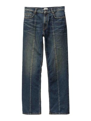 VERSACE: Jeans à jambe droite - Jean Droit - Bleu