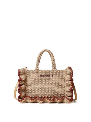 TWINSET: Sacs à main - Sac Cabas - Marron