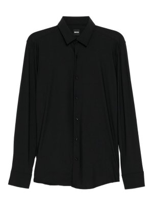 Hugo Boss: shirts - Shirt With Spread Collar