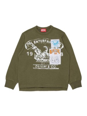 DIESEL: Sweatshirts & Sweaters - Felpa Sdersim Over