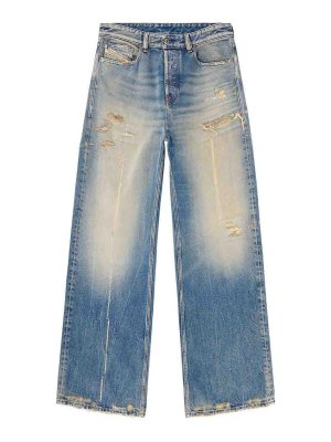 DIESEL: Straight Leg Jeans - Straight Leg Jeans - Blau