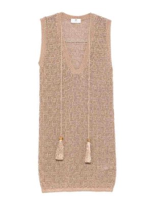 ELISABETTA FRANCHI: short dresses - Mini Dress With V-Neck