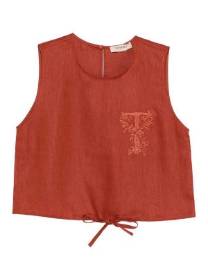 TWINSET: Tops und Tank Tops - Top - Braun