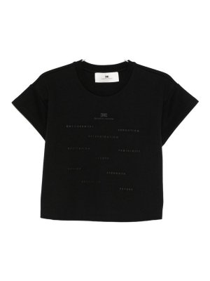 ELISABETTA FRANCHI: T-shirts - T-Shirt - Schwarz
