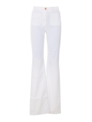ELISABETTA FRANCHI: Pantalones casual - Pantalón Casual - Blanco