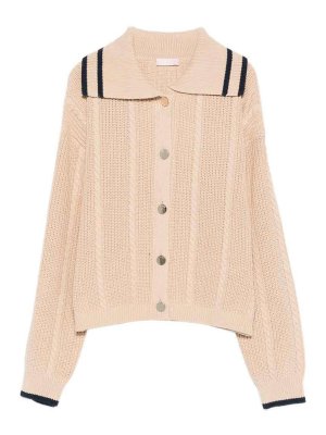 Liu Jo: cardigans - Knitted Cardigan With Collar