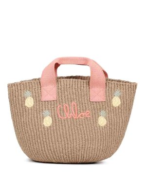 CHLOE': totes bags - Lou Tote Bag With Embroidered Logo