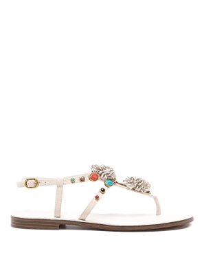 TWINSET: sandals - Sandals With Floral Decoration