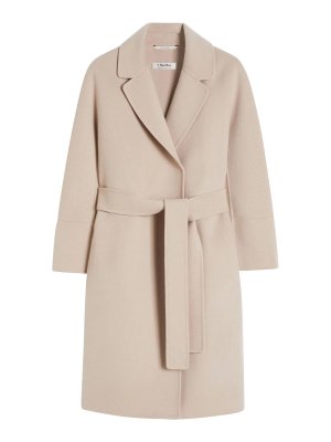 S MAX MARA: knee length coats - S Max Mara Cappotto Arona Pink Powder