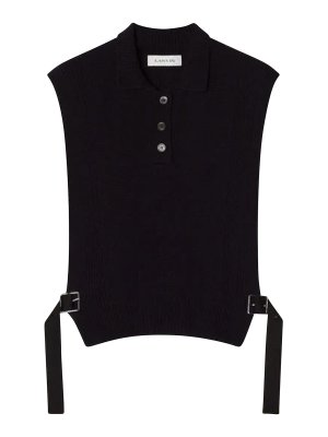 LANVIN: polo - Maglia Blu Scuro