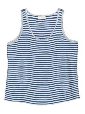 PIERRE-LOUIS MASCIA: Tops & Tank tops - Pierre-Louis Mascia Striped Denim Tank Top