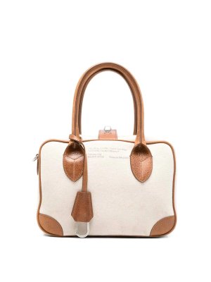 GOLDEN GOOSE: totes bags - Ivory Canvas Tote Bag