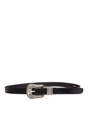 GOLDEN GOOSE: belts - Washed leather belt