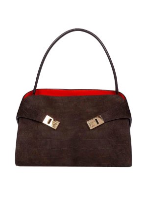 SALVATORE FERRAGAMO: Bolsos de hombro - Bolsa De Hombro - Marrón Oscuro
