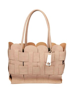 LA MILANESA: borse a tracolla - La milanesa borsa viola large colore beige